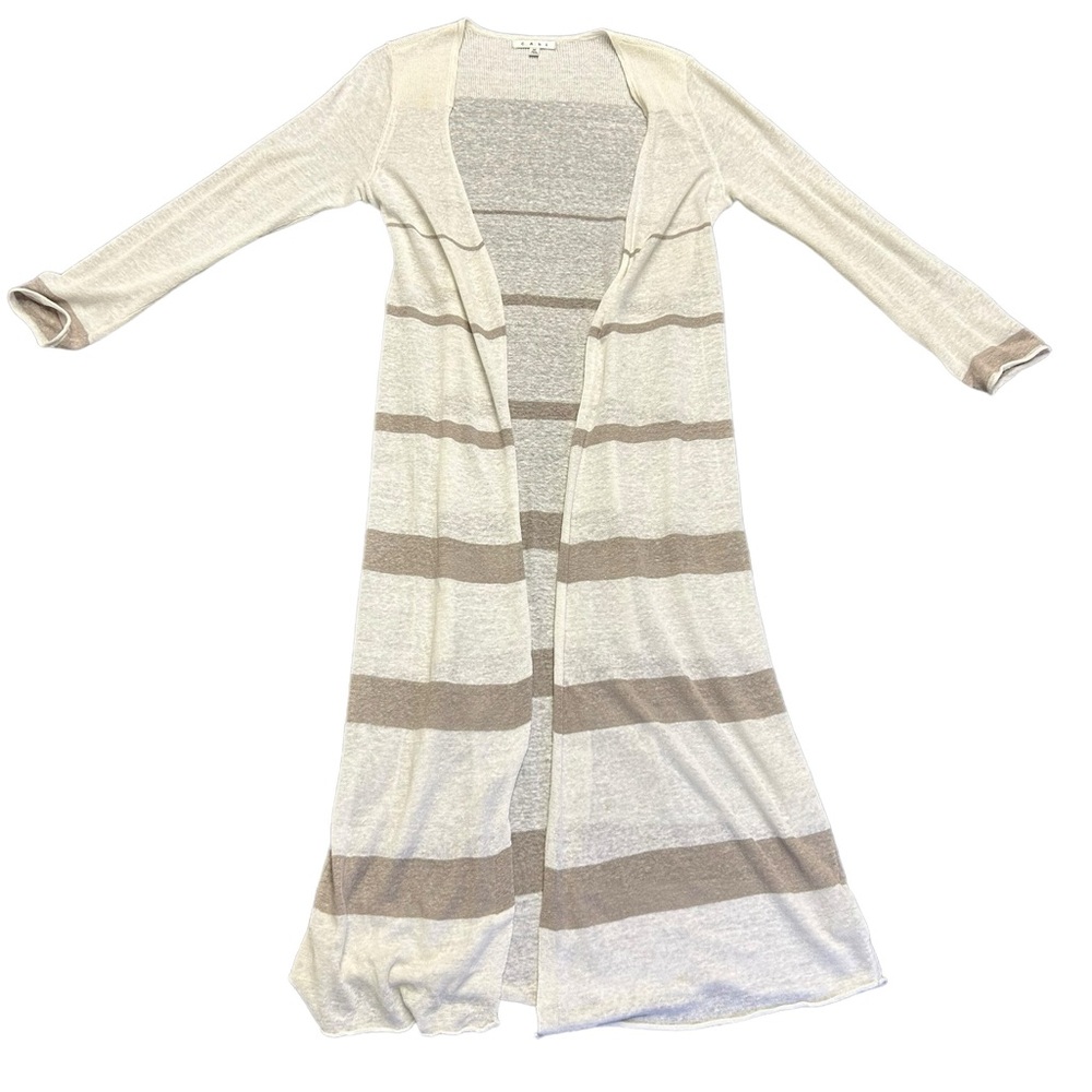 Maxi Sweater Duster Lightweight Knit Stripes Cabi